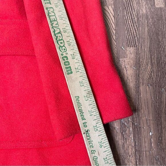 J. Crew Vail Chateau Parka Stadium Cloth Wool Faux Fur Trim Red Sz 6 ($375) - Picture 6 of 10